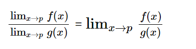 Limits quotient rule